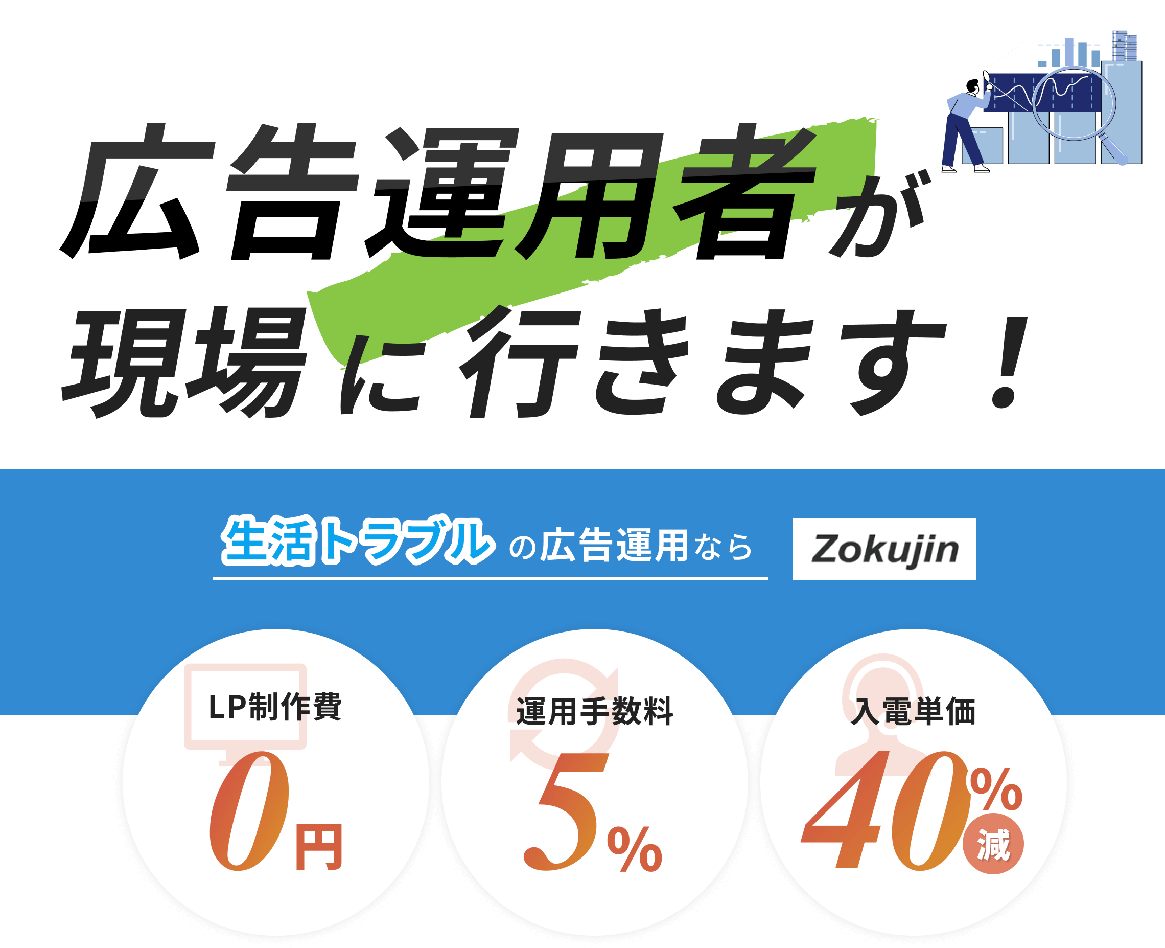 生活トラブルの広告運用ならZokuzin